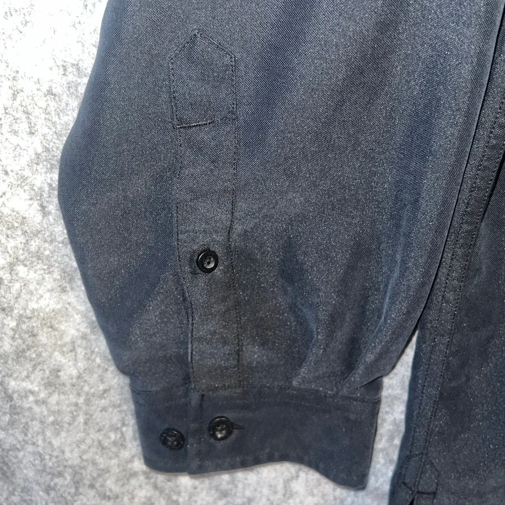 The North Face Men's XL Black Modal Blend Roll Tab Sleeve Hiking Button Down